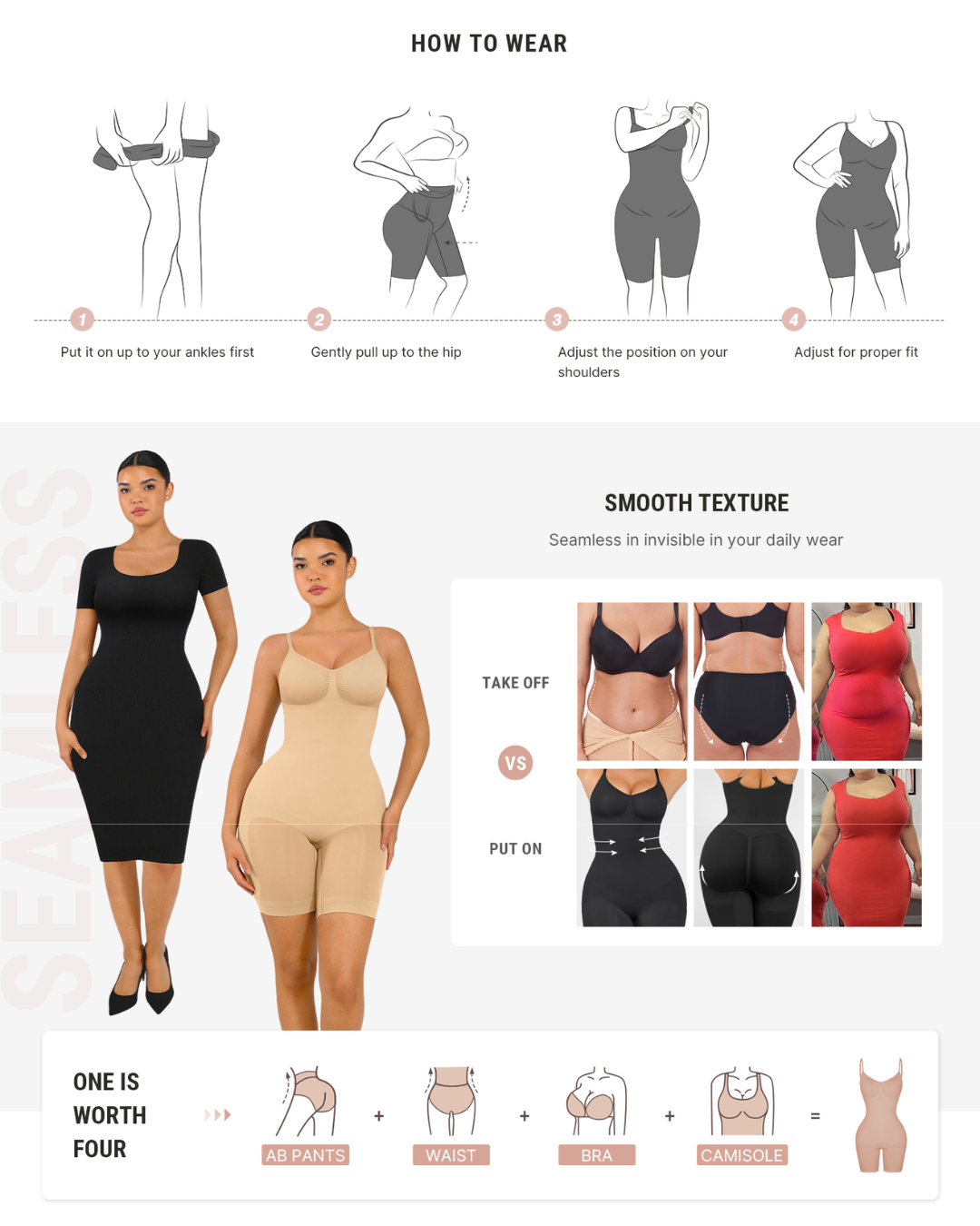 OH-SHAPE™ Sculpt & Lift Adaptive Bodysuit