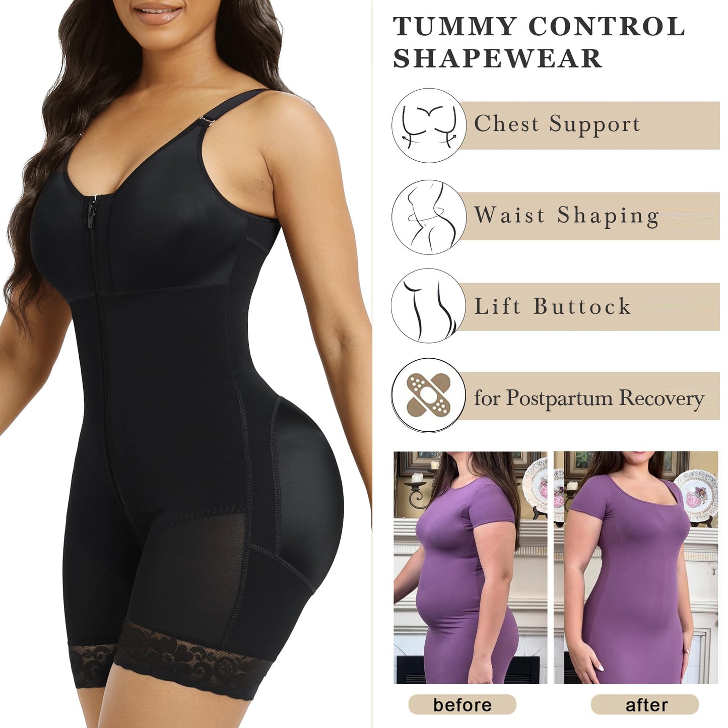OH - SHAPE™ Comfort Sculpting Faja Bodysuit - Oh - Shape