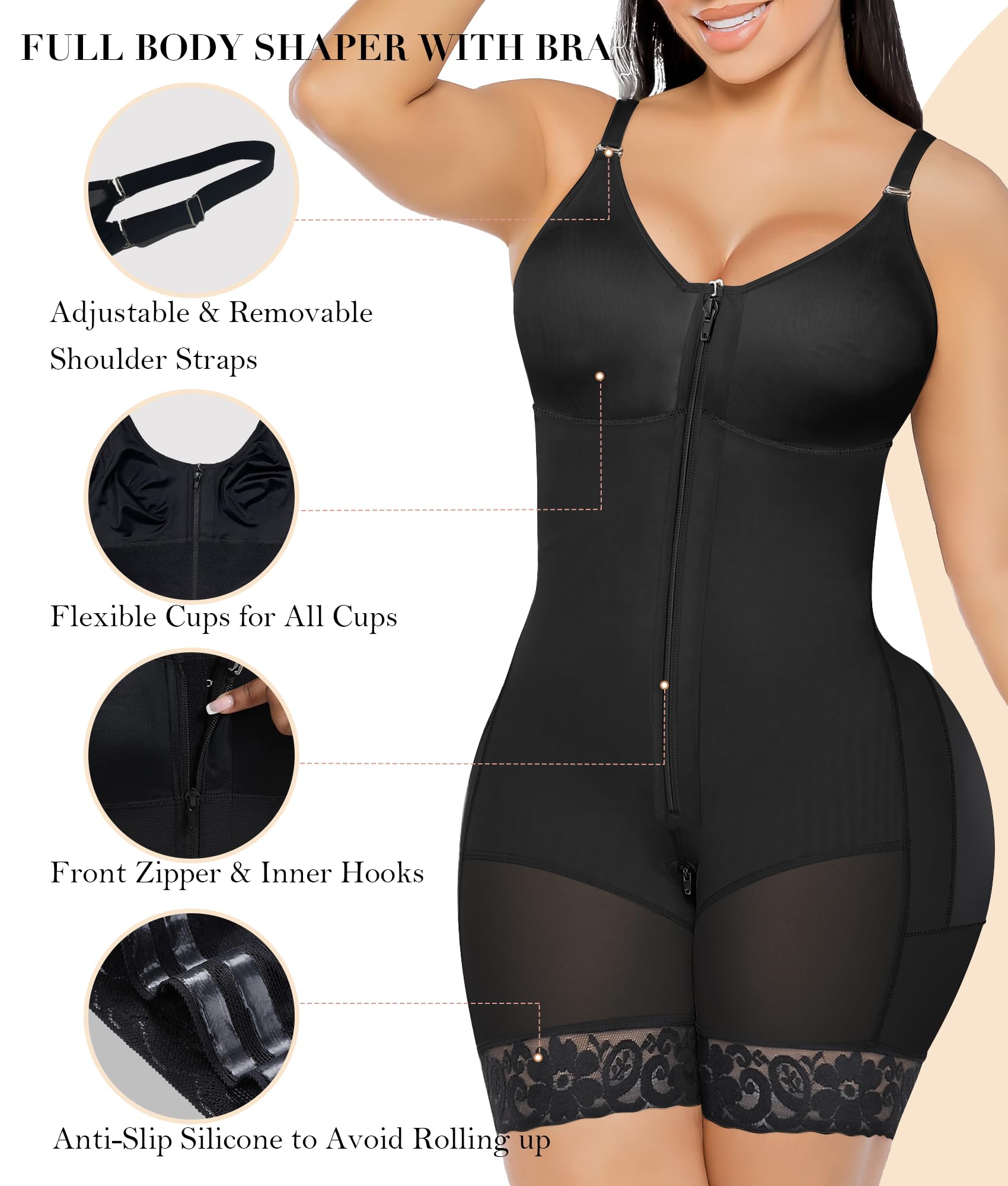 OH - SHAPE™ Comfort Sculpting Faja Bodysuit - Oh - Shape