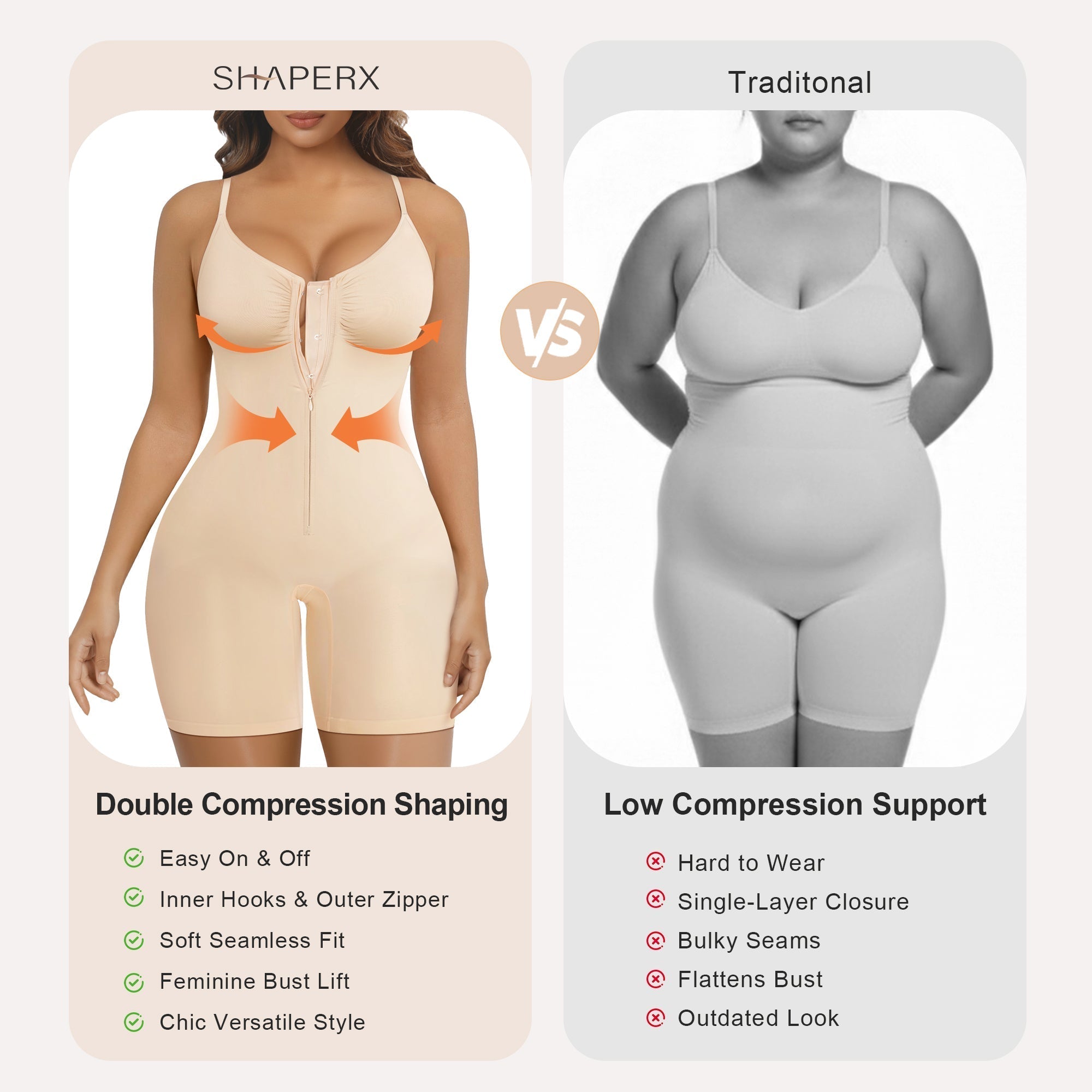 Oh - Shape™ Hybrid Power Sculpt Faja Bodysuit - Oh - Shape