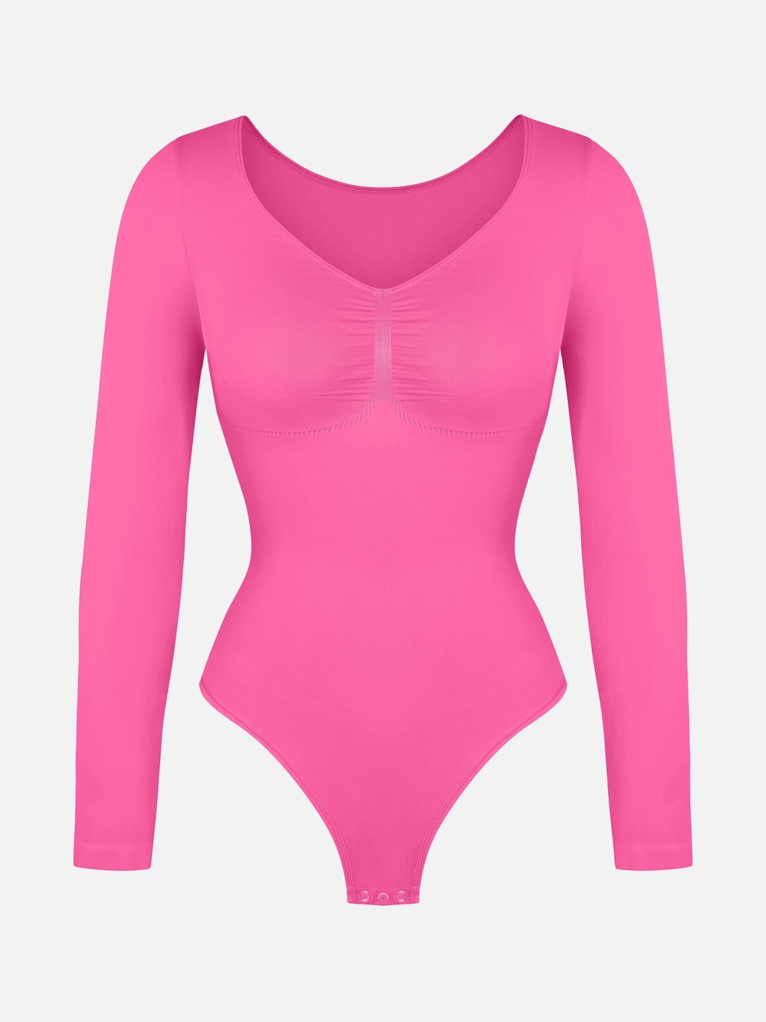 Oh - Shape™ Invisible Sculpt Long Sleeve Thong Bodysuit - Oh - Shape