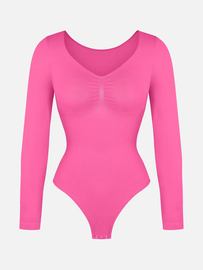 Oh - Shape™ Invisible Sculpt Long Sleeve Thong Bodysuit - Oh - Shape
