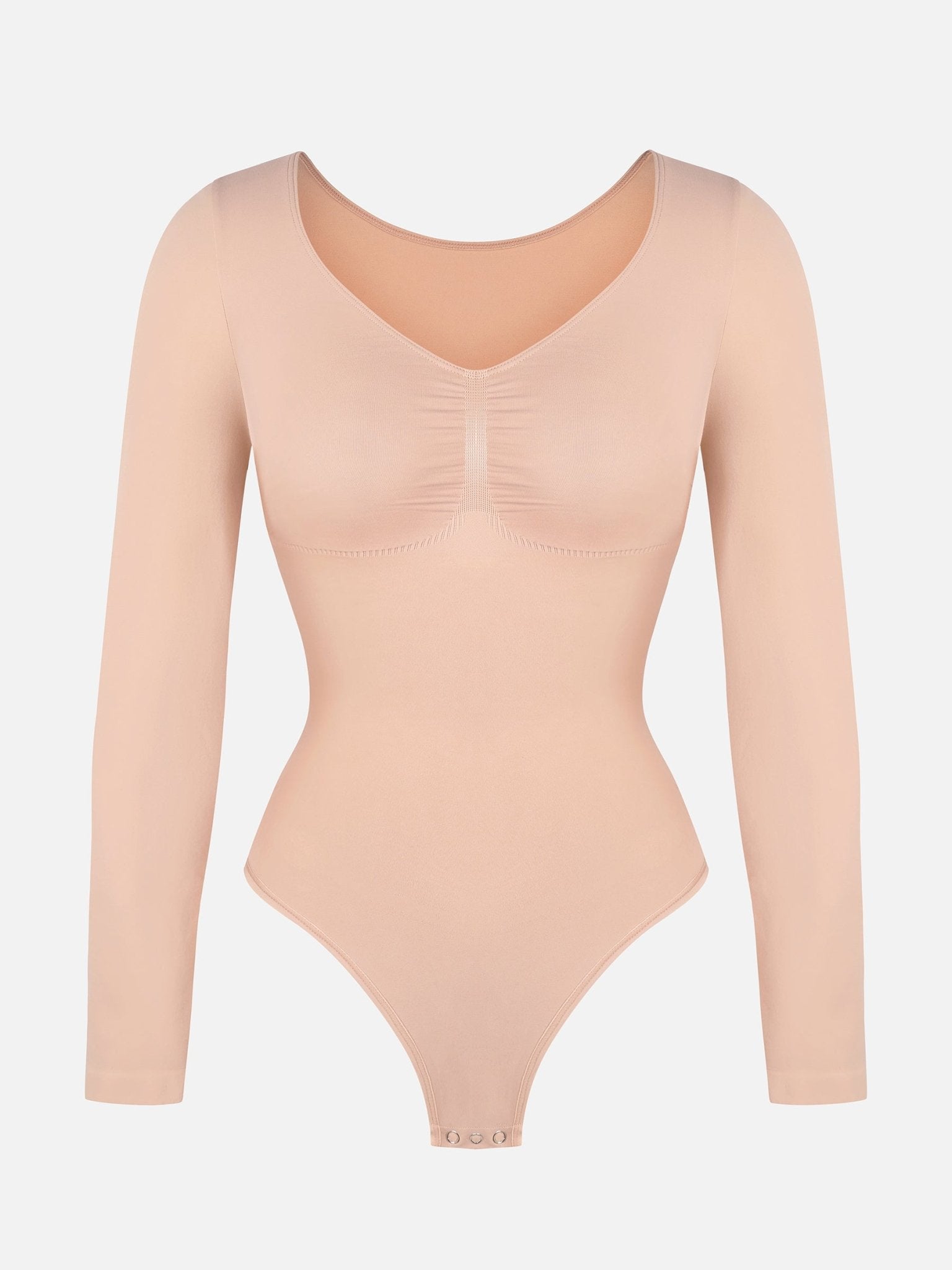 Oh - Shape™ Invisible Sculpt Long Sleeve Thong Bodysuit - Oh - Shape