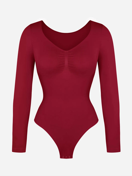 Oh - Shape™ Invisible Sculpt Long Sleeve Thong Bodysuit - Oh - Shape