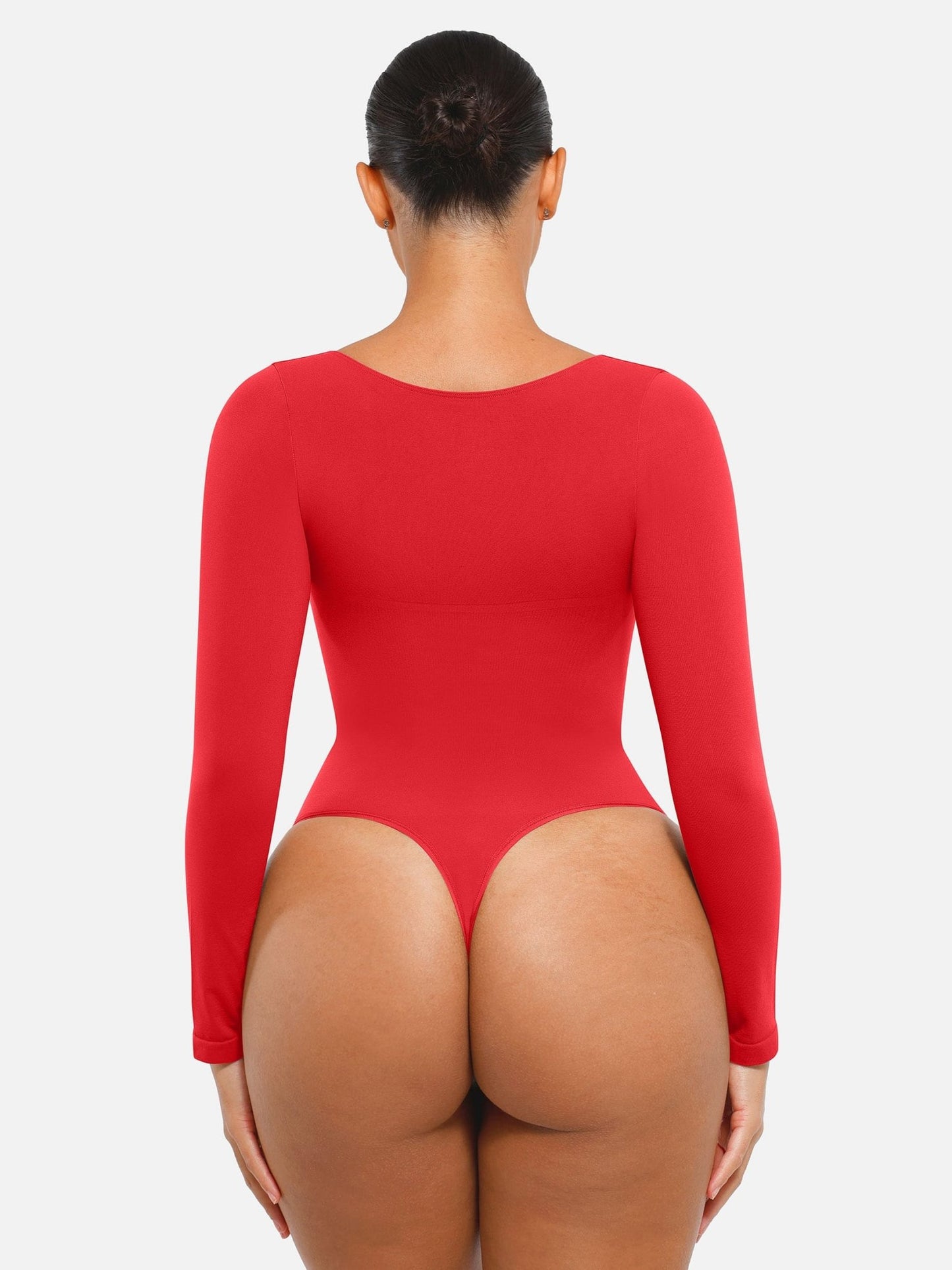 Oh - Shape™ Invisible Sculpt Long Sleeve Thong Bodysuit - Oh - Shape