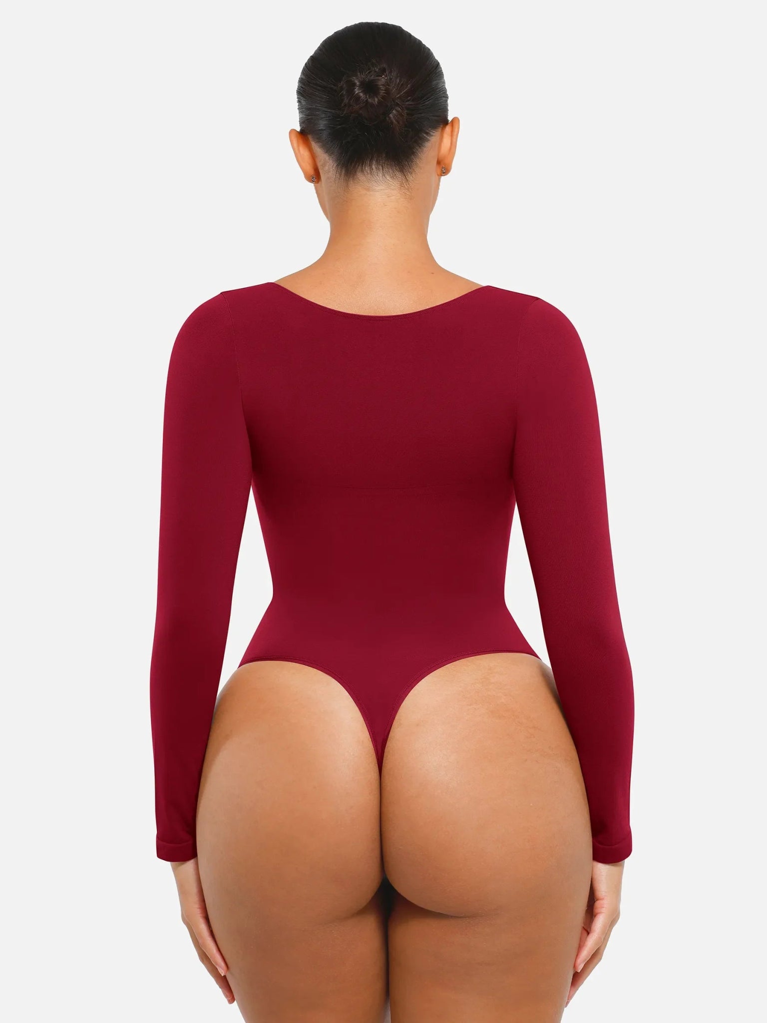 Oh - Shape™ Invisible Sculpt Long Sleeve Thong Bodysuit - Oh - Shape