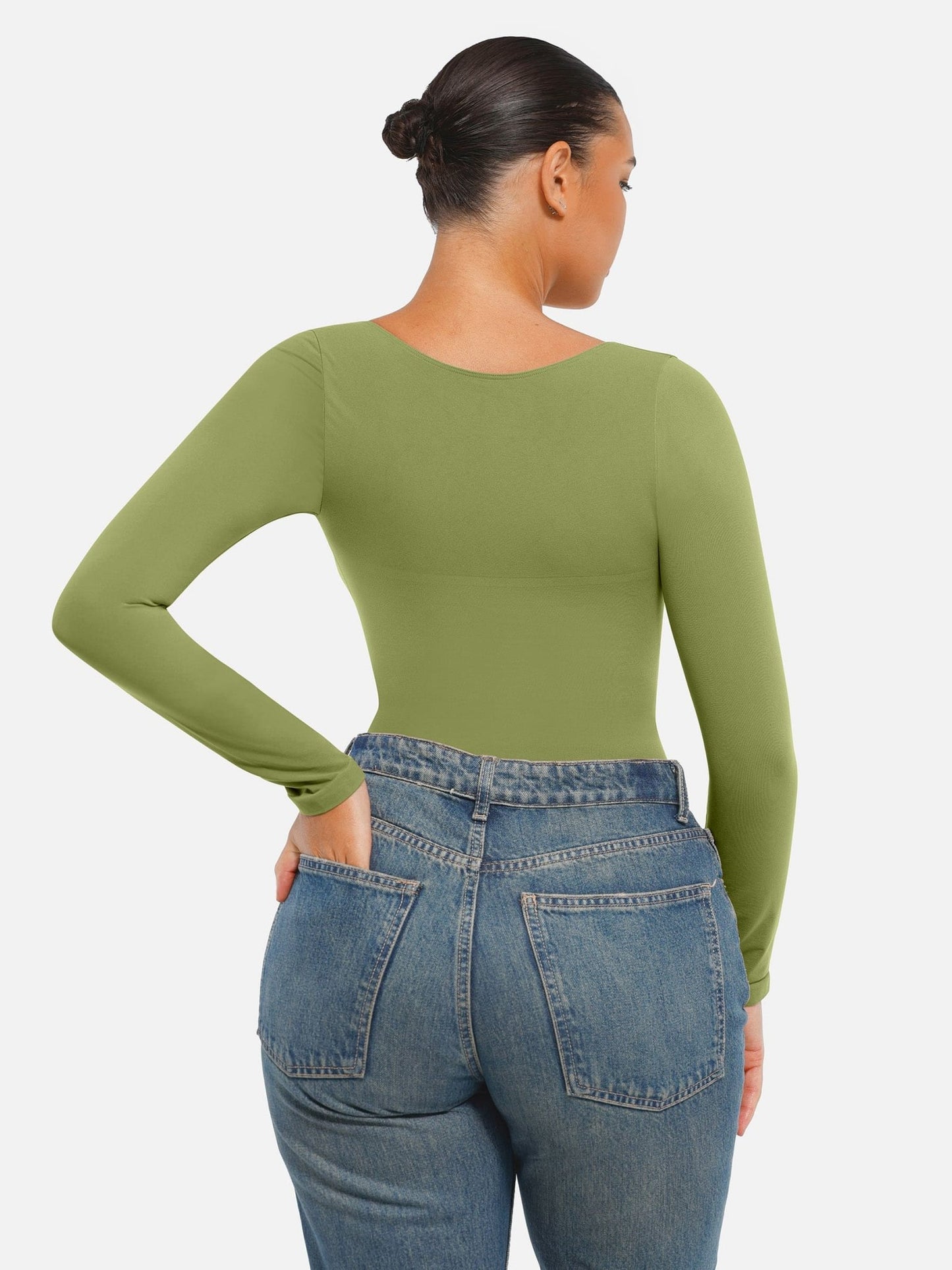 Oh - Shape™ Invisible Sculpt Long Sleeve Thong Bodysuit - Oh - Shape