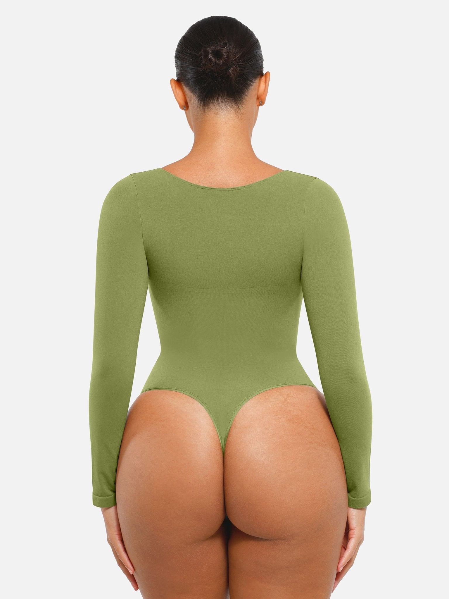 Oh - Shape™ Invisible Sculpt Long Sleeve Thong Bodysuit - Oh - Shape