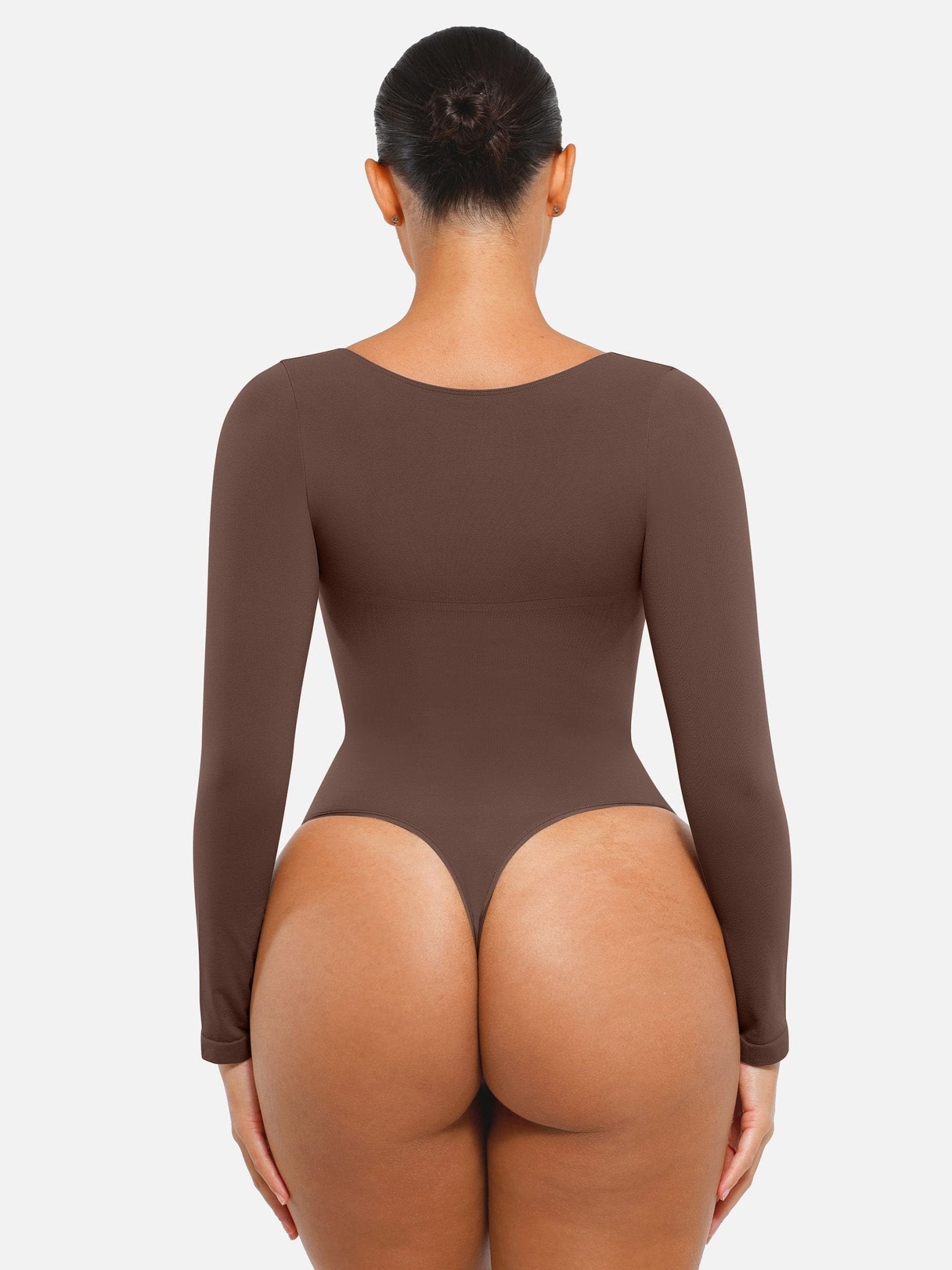 Oh - Shape™ Invisible Sculpt Long Sleeve Thong Bodysuit - Oh - Shape