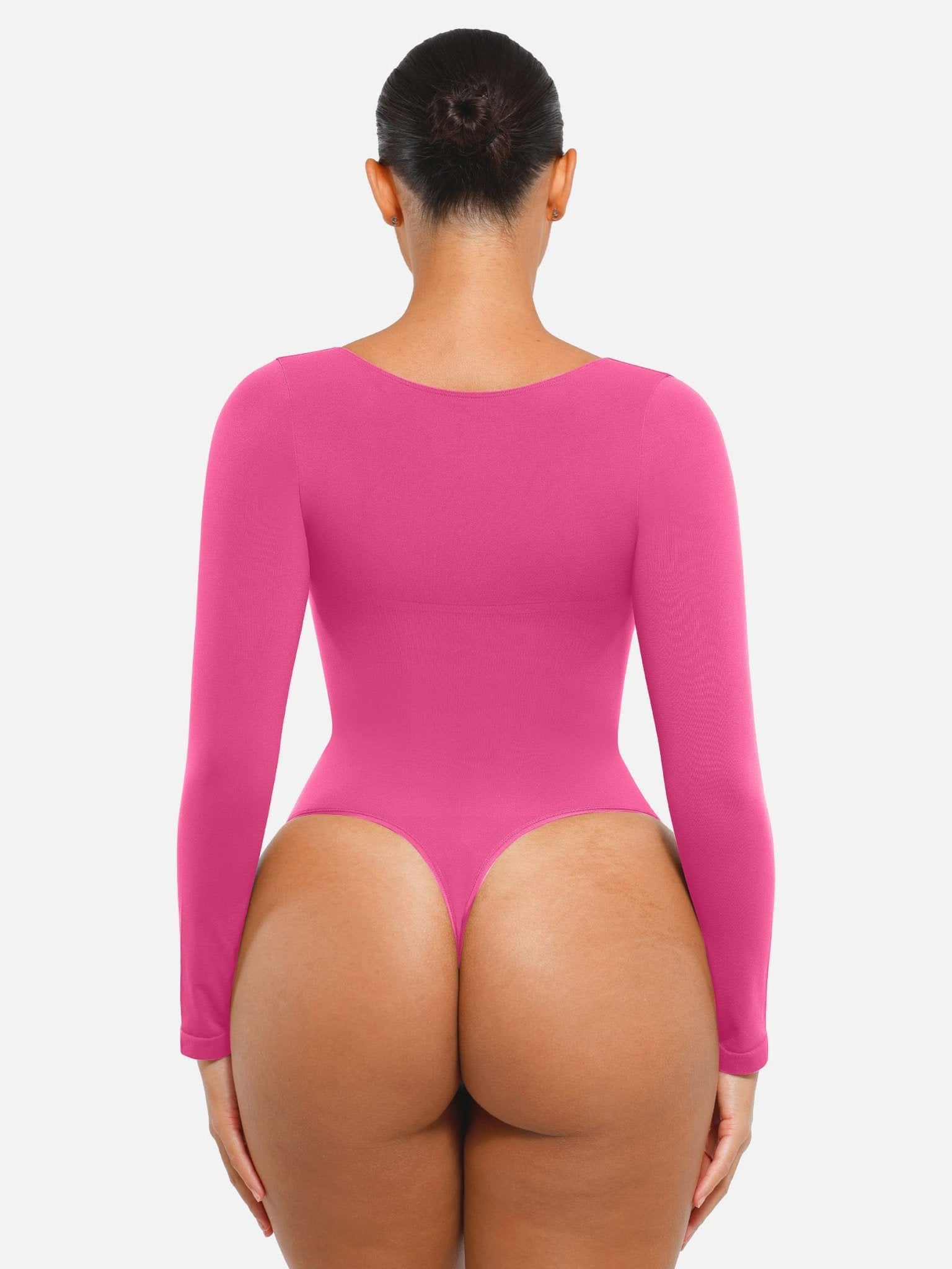 Oh - Shape™ Invisible Sculpt Long Sleeve Thong Bodysuit - Oh - Shape