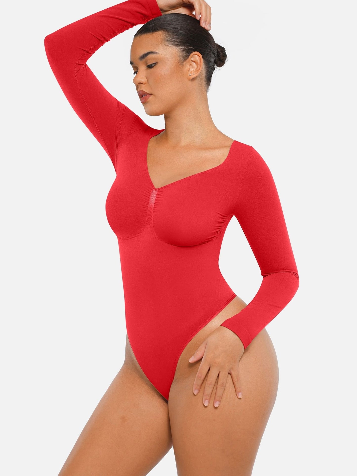 Oh - Shape™ Invisible Sculpt Long Sleeve Thong Bodysuit - Oh - Shape