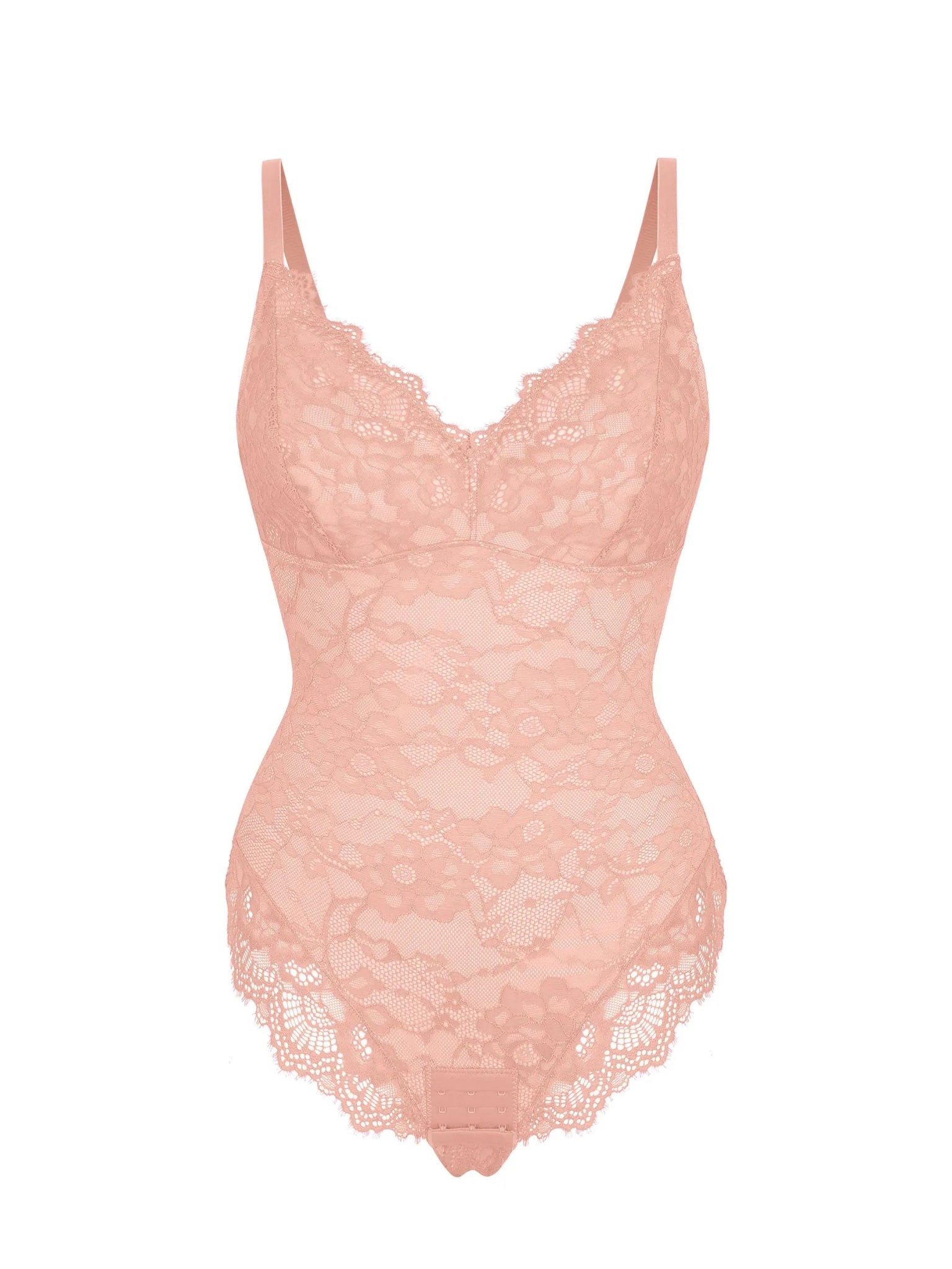 Oh - Shape™ Lace V Neck Full Bodysuit - Oh - Shape