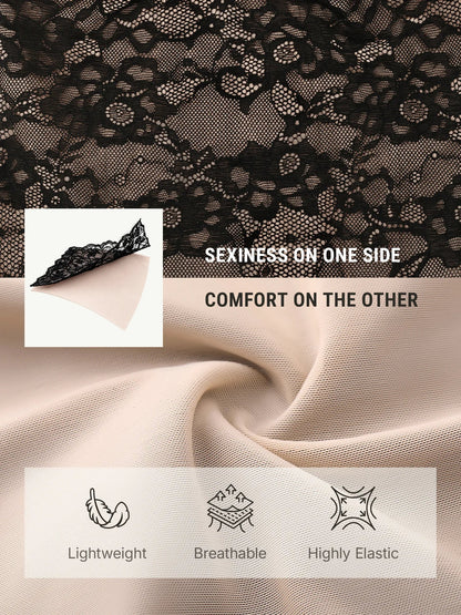 Oh - Shape™ Lace V Neck Full Bodysuit - Oh - Shape