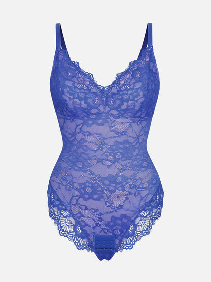 Oh - Shape™ Lace V Neck Full Bodysuit - Oh - Shape