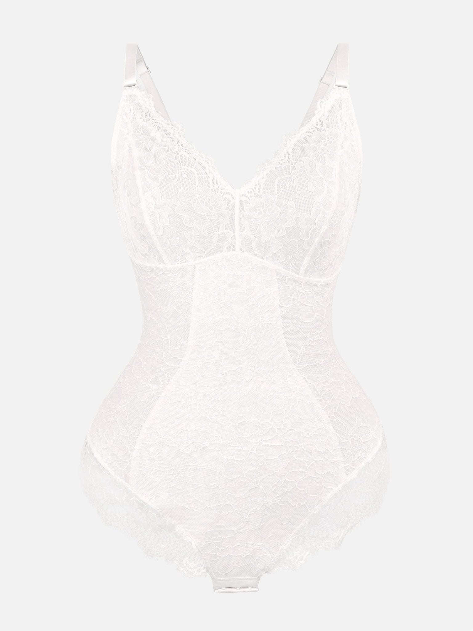 Oh - Shape™ Lace V Neck Full Bodysuit - Oh - Shape