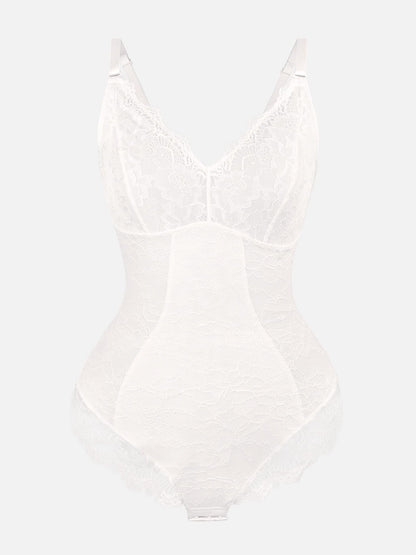 Oh - Shape™ Lace V Neck Full Bodysuit - Oh - Shape