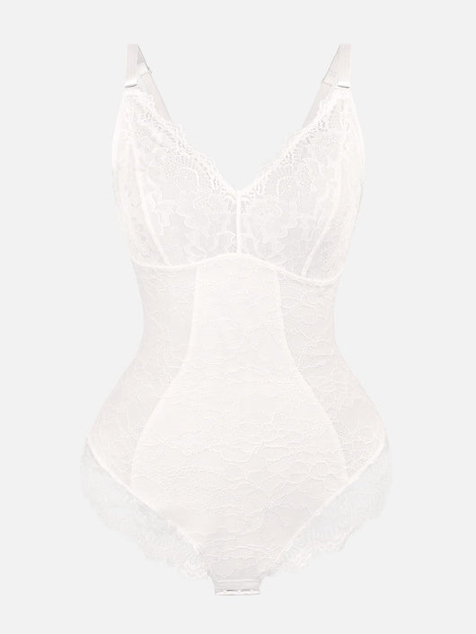 Oh - Shape™ Lace V Neck Full Bodysuit - Oh - Shape