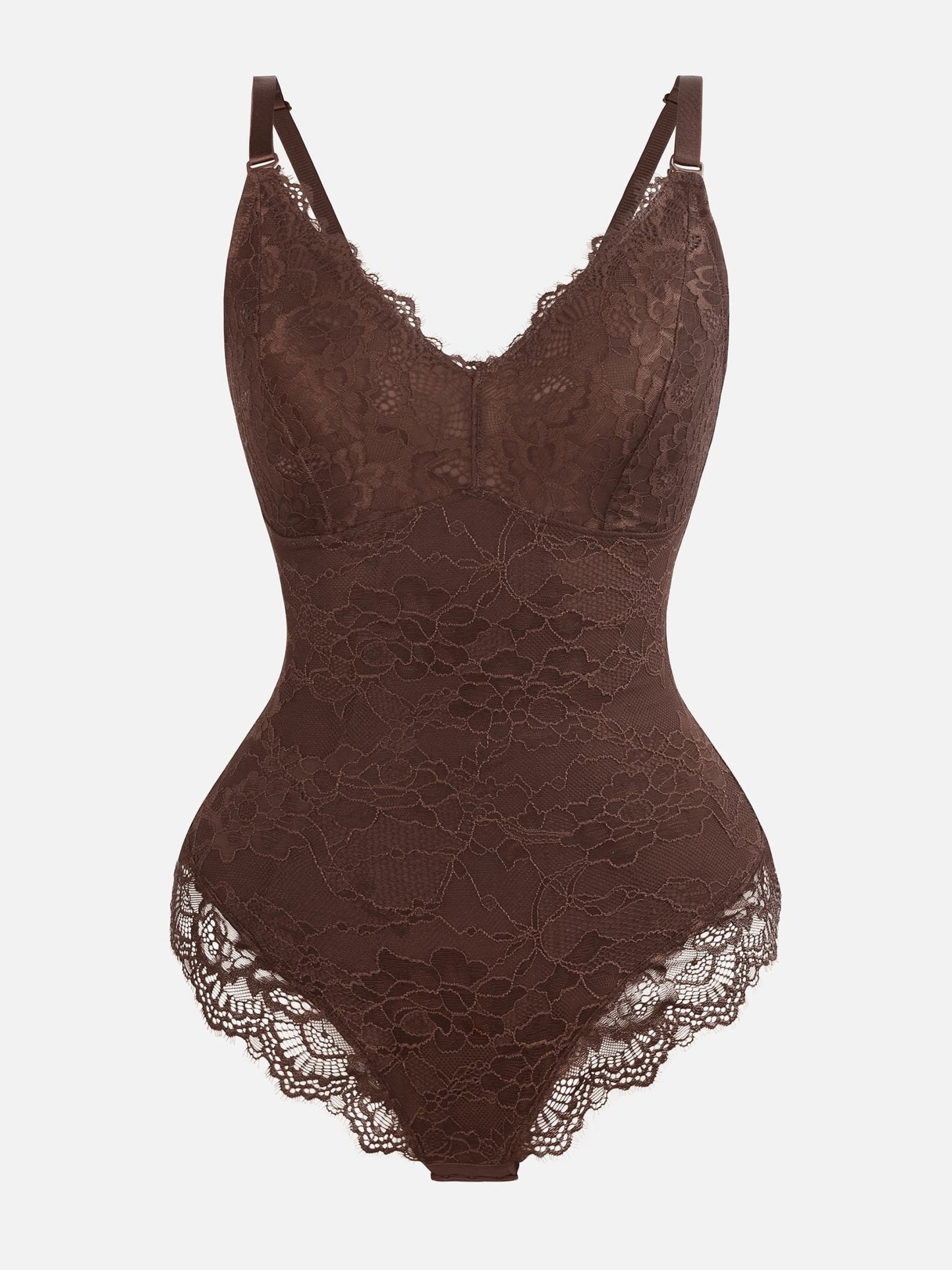 Oh - Shape™ Lace V Neck Full Bodysuit - Oh - Shape