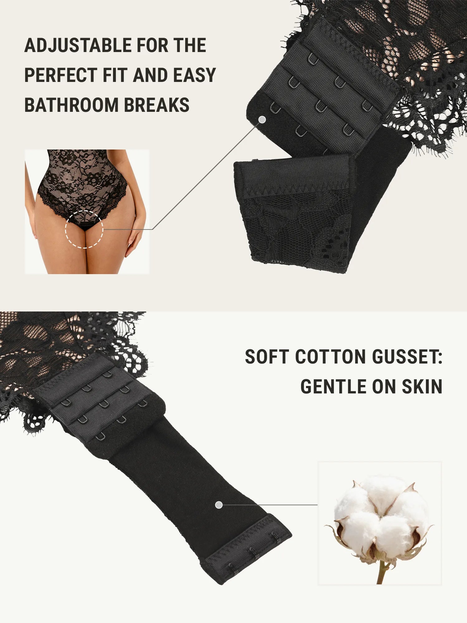 Oh - Shape™ Lace V Neck Full Bodysuit - Oh - Shape