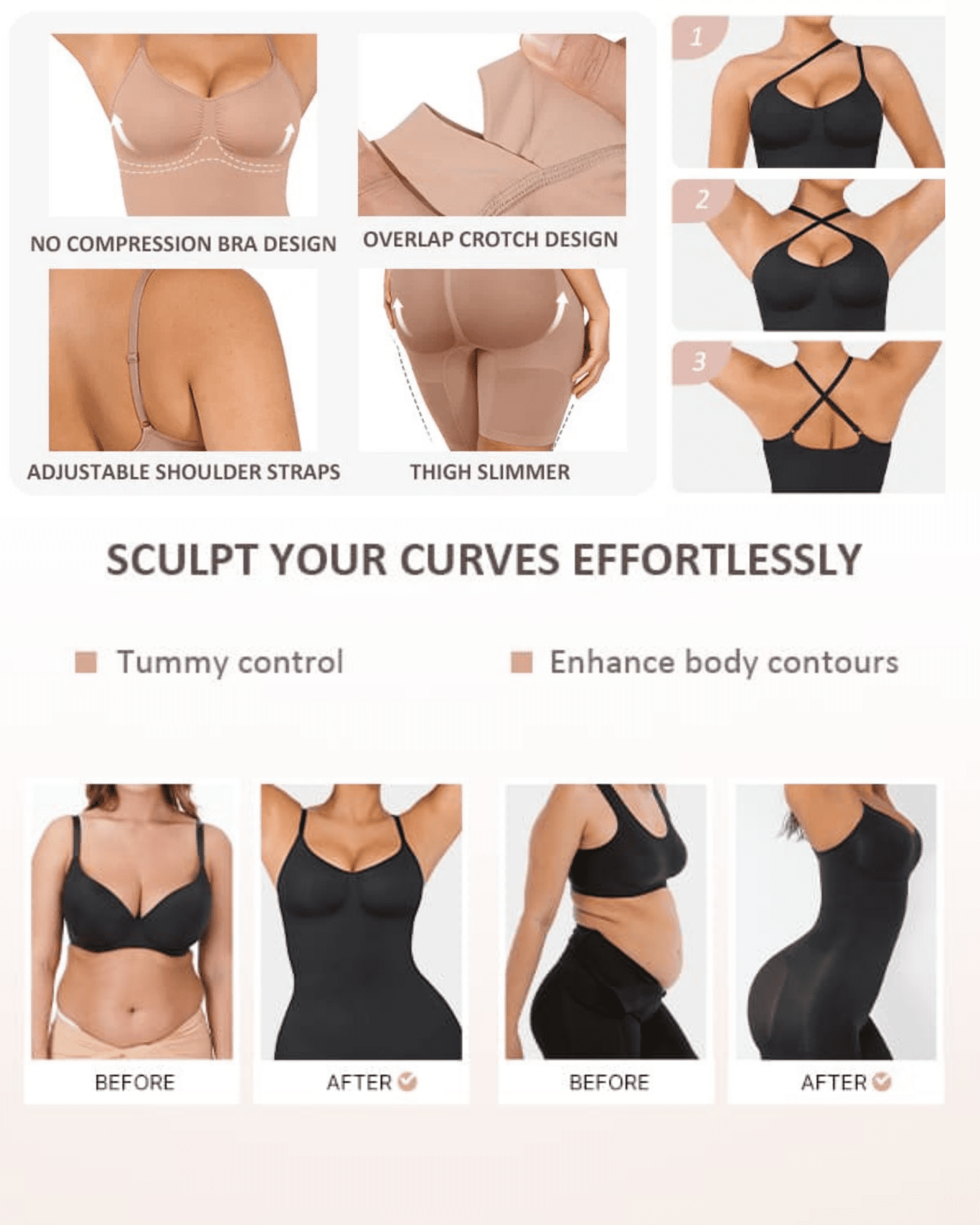 OH - SHAPE™ Lift & Sculpt Adaptive Bodysuit - Oh - Shape