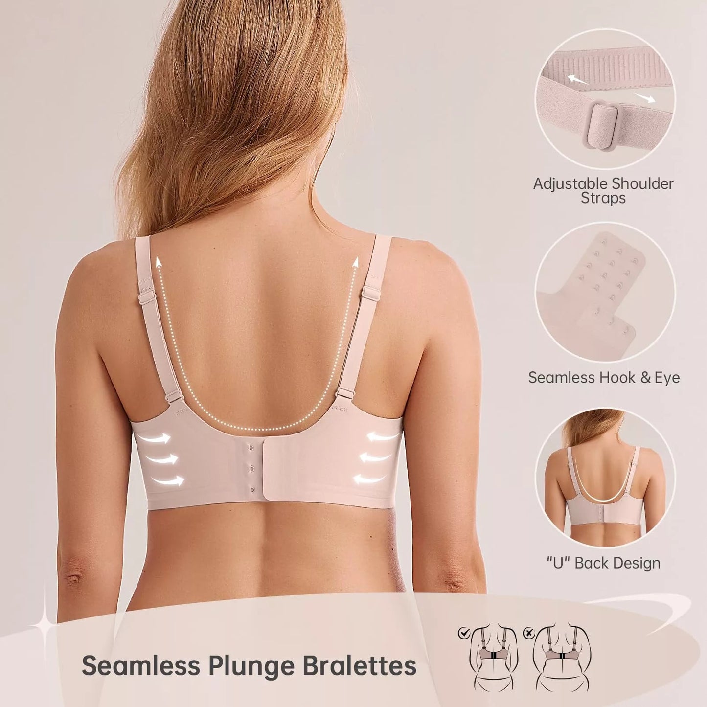 Oh - Shape™ Plunge Lift & Smooth Wirefree Bra - Oh - Shape