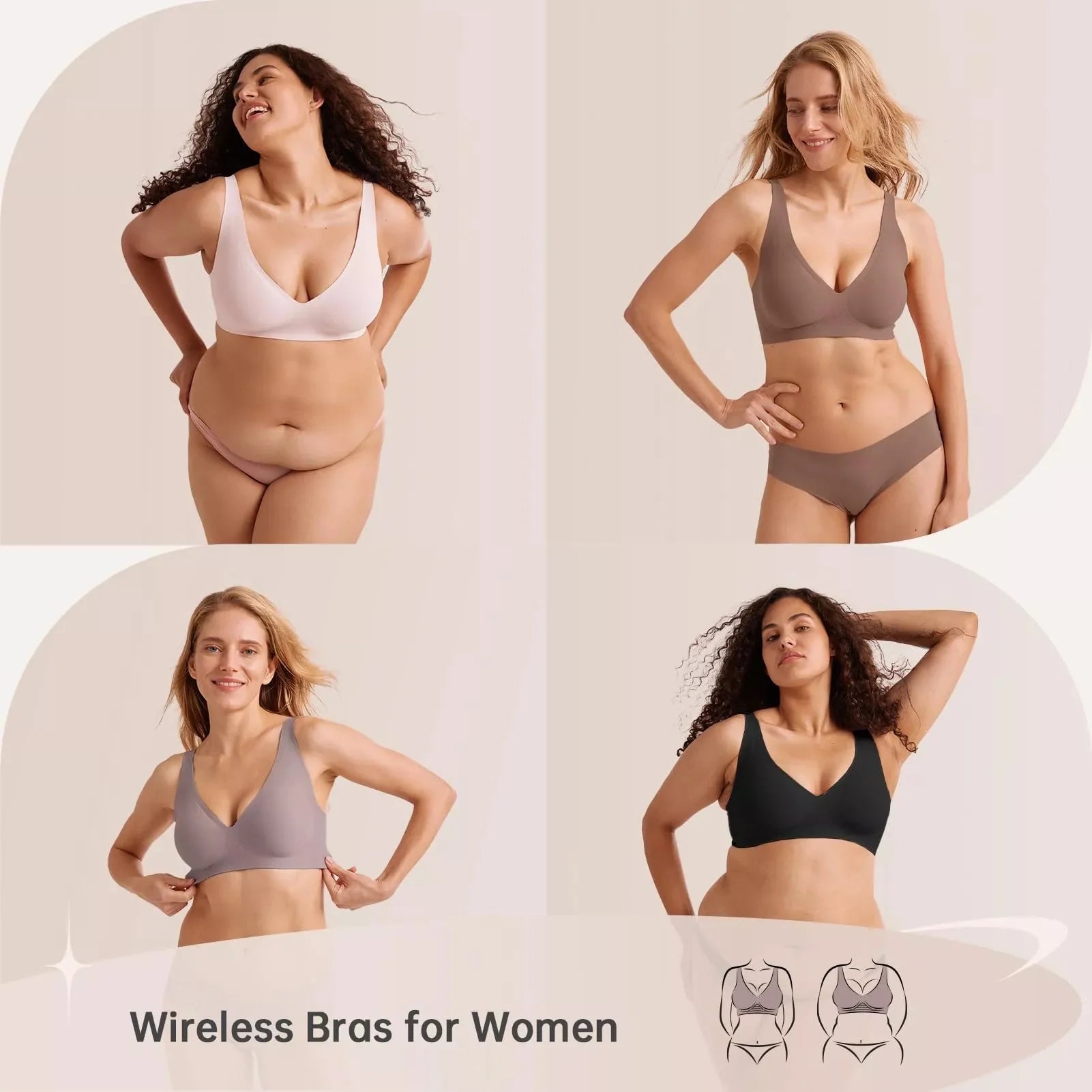 Oh - Shape™ Plunge Lift & Smooth Wirefree Bra - Oh - Shape