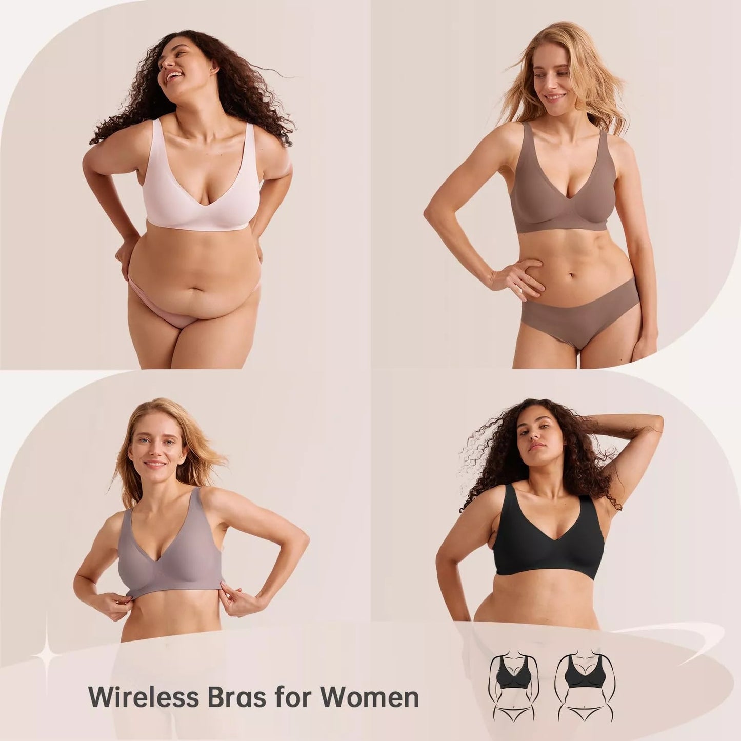 Oh - Shape™ Plunge Lift & Smooth Wirefree Bra - Oh - Shape