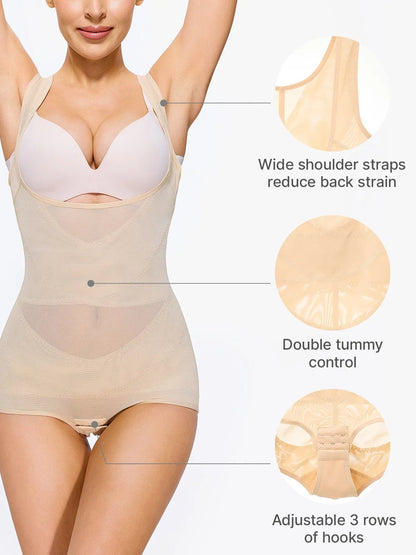 Oh - Shape™ Tummy Sculpt & Lift Mesh Bodysuit - Oh - Shape