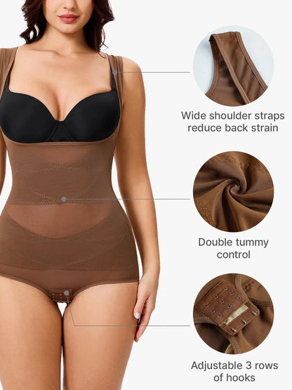 Oh - Shape™ Tummy Sculpt & Lift Mesh Bodysuit - Oh - Shape