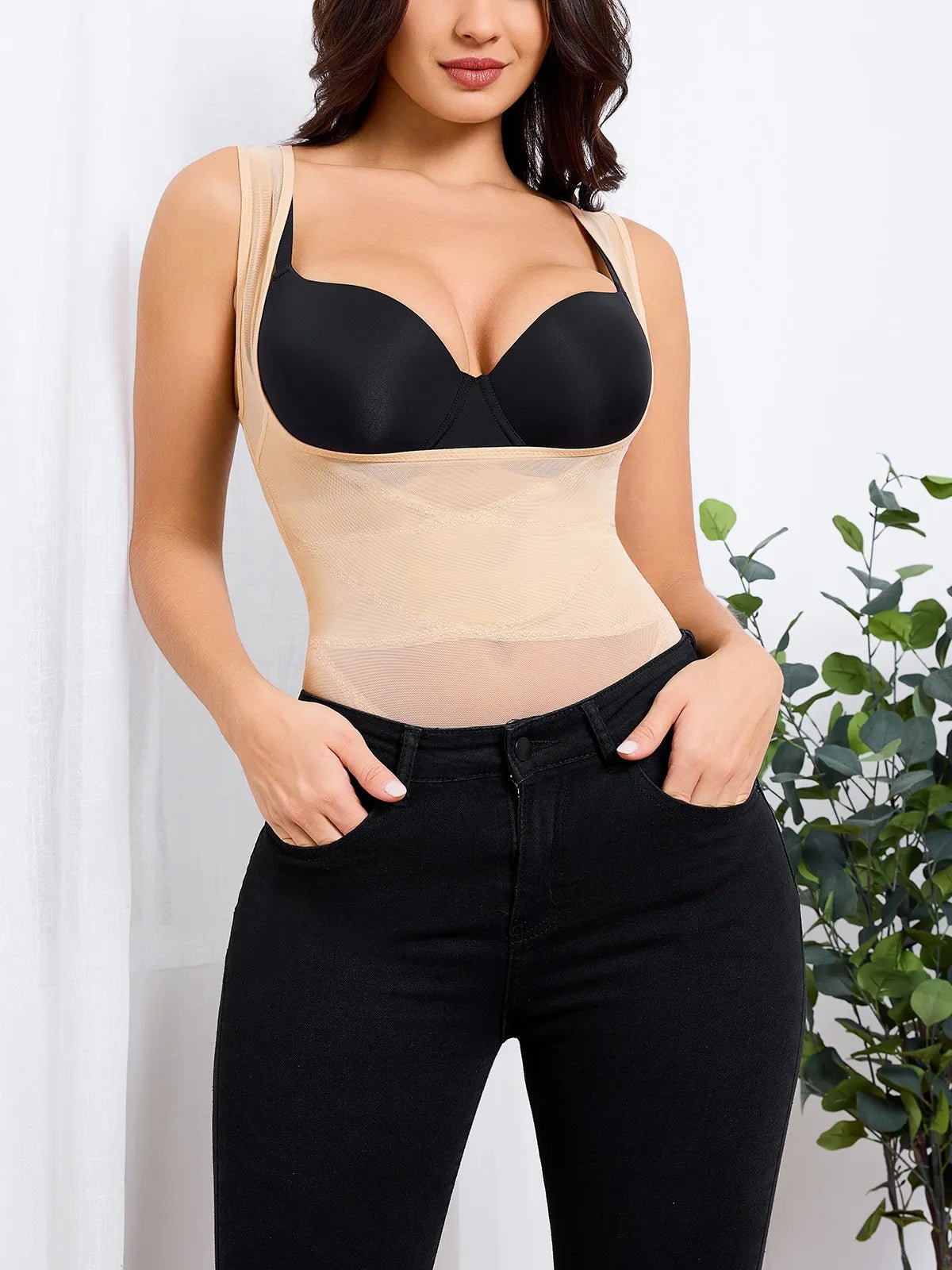 Oh - Shape™ Tummy Sculpt & Lift Mesh Bodysuit - Oh - Shape